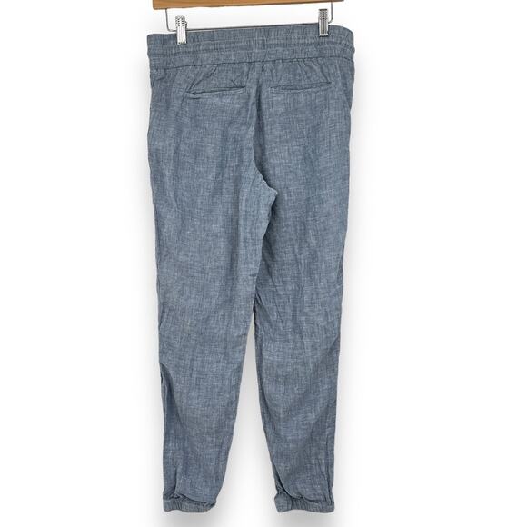 Athleta Cabo Linen Jogger Light Blue Women's 6 Comfy Athletic Beach Coastal - Picture 4 of 9